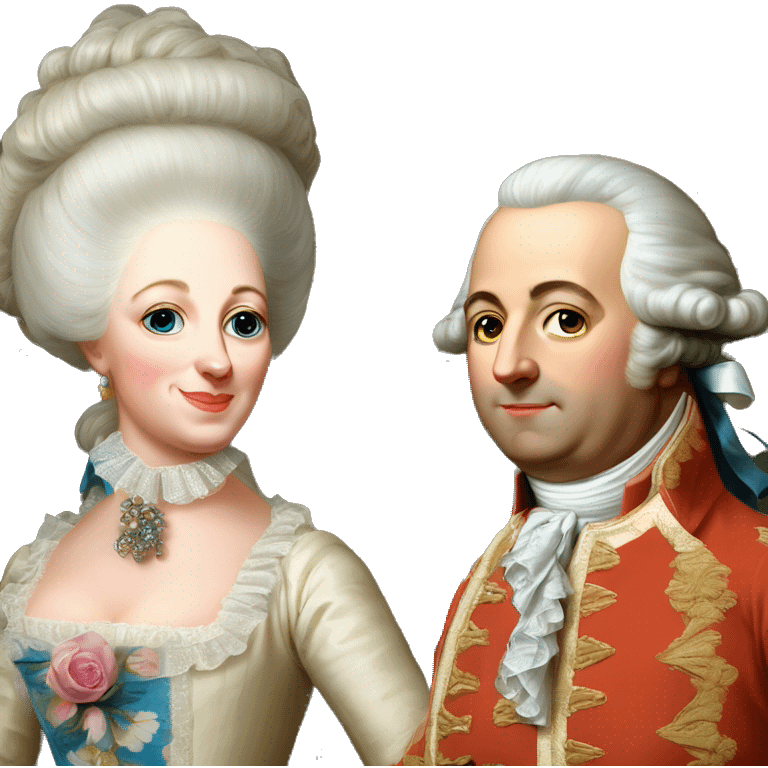 marie antoinette and Louis XVI emoji