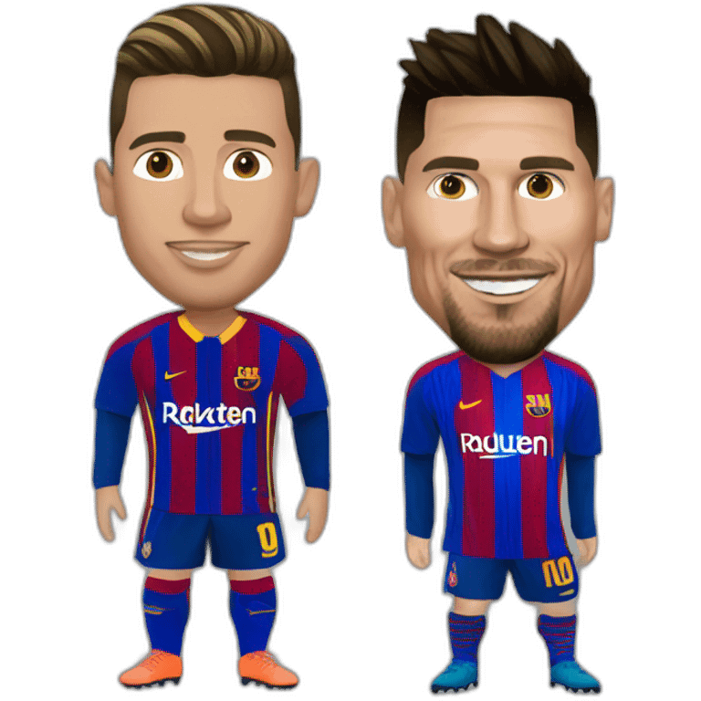 Ronaldo qui se bat avec messi emoji