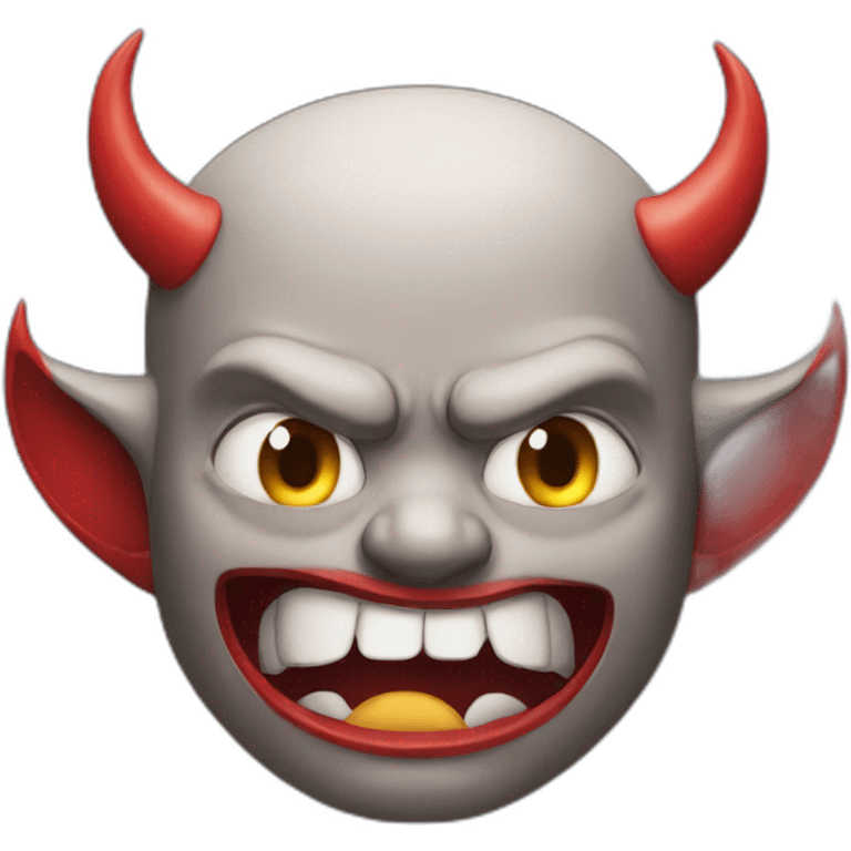 a devil crying emoji