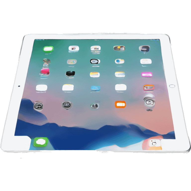 Apple iPad Pro with keyboard emoji