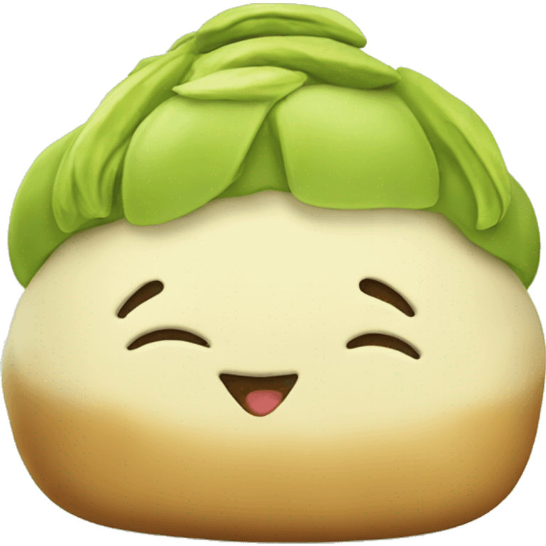 One pistachio bun emoji