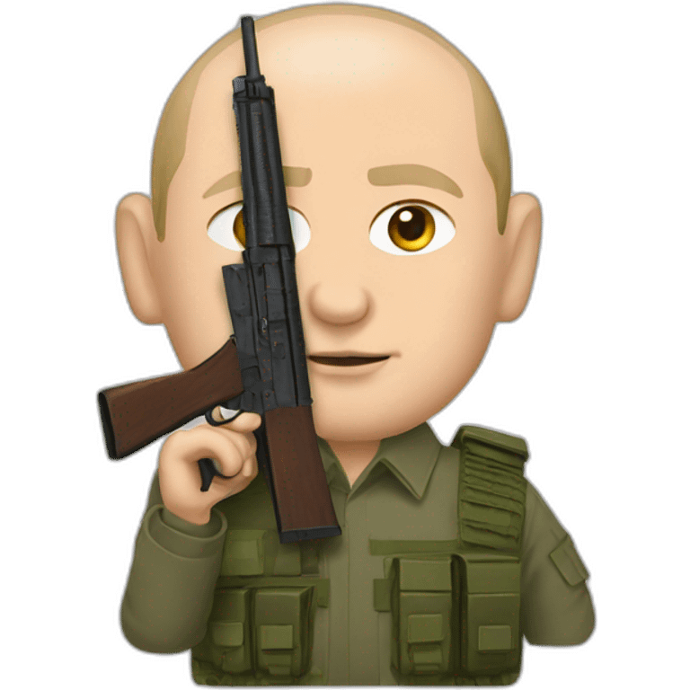 Putin with Kalashnikov emoji