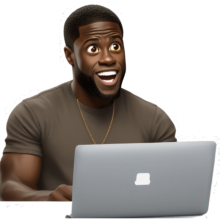 Kevin hart watching Facebook emoji