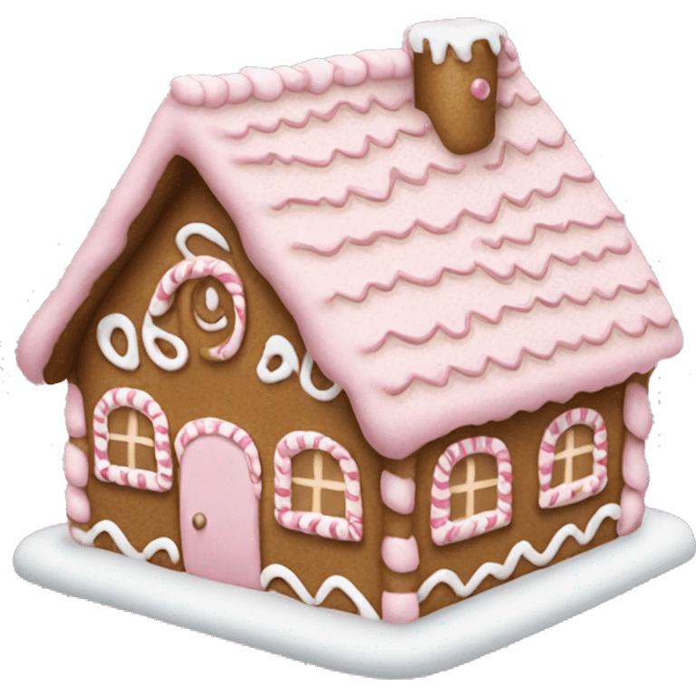 light pink gingerbread house emoji