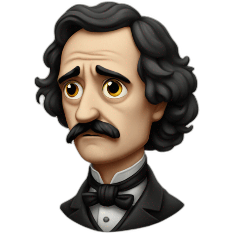 Edgar Alan Poe triste emoji