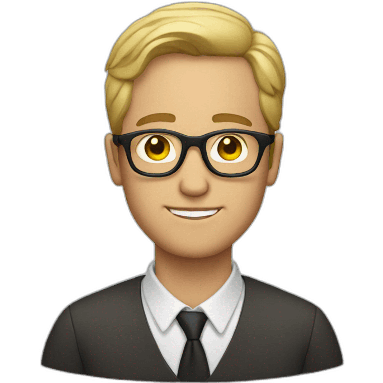 white man with glasses emoji