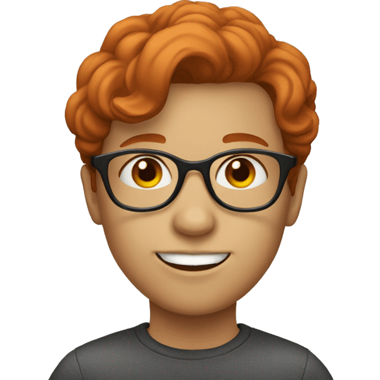 Redhead with glasses emoji