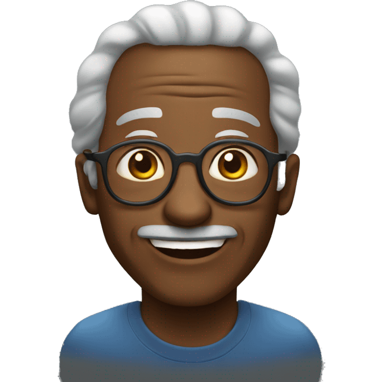 Old black man happy emoji