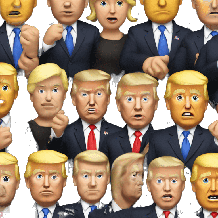 Donald Trump jako jednorožec emoji