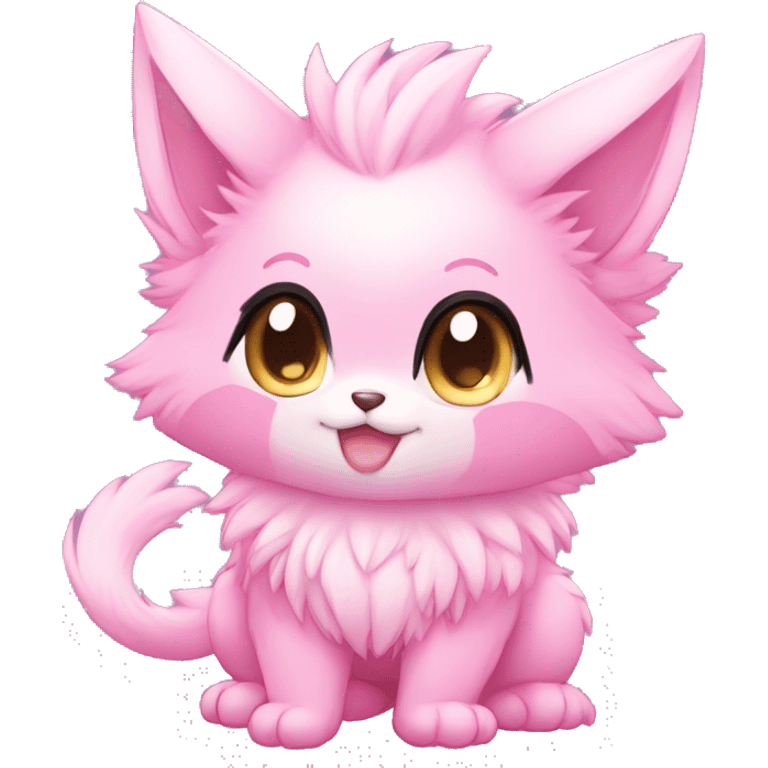 Anthro Shiny Pastel Pink Gradient Anime Chibi Fakémon Fur Sona emoji