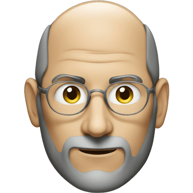 Steve jobs with a big loop emoji