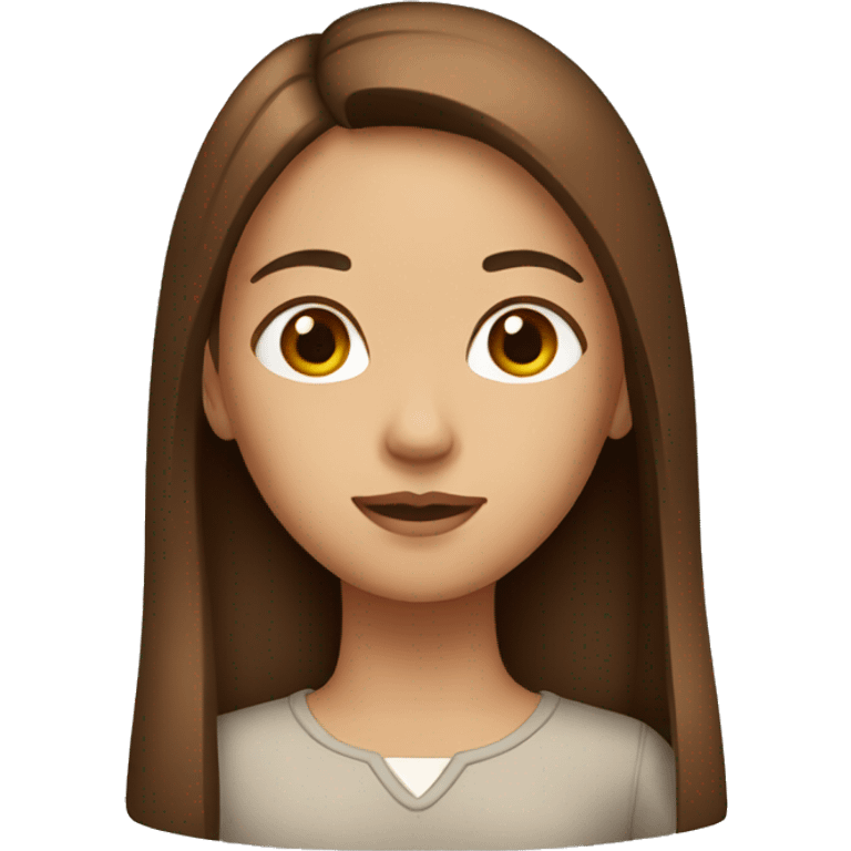 a girl with brown straight hair emoji