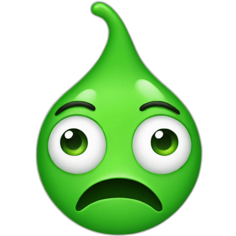 green dropping nose emoji