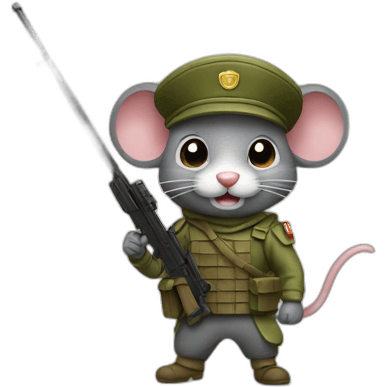 armed mouse soldier emoji