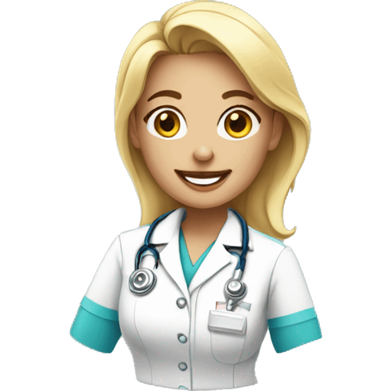 comic nurse a full of work emoji