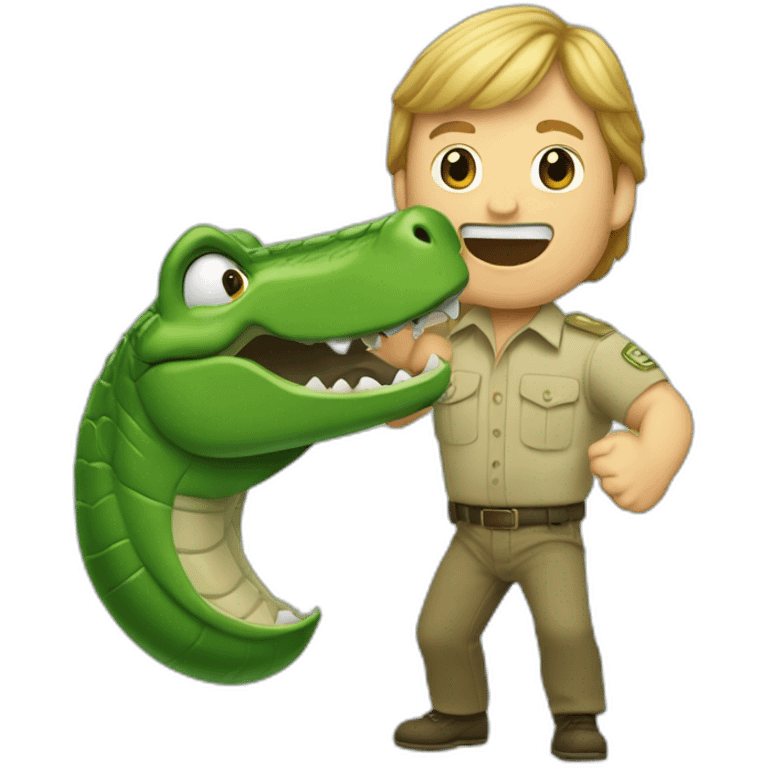 steve irwin punching crocodile emoji