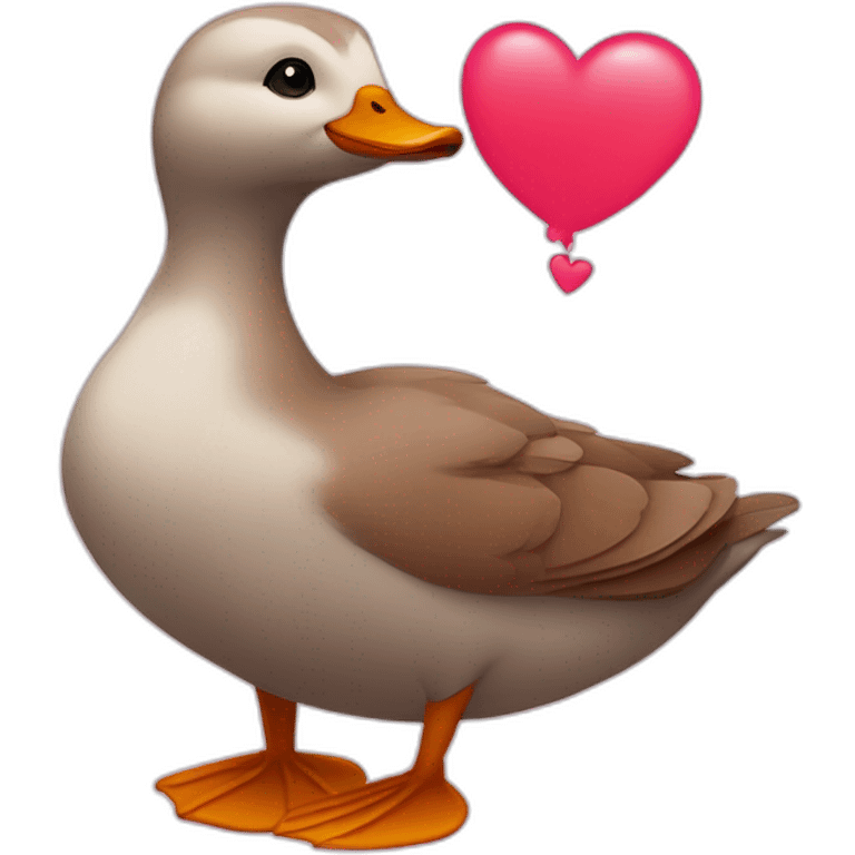 Canard avec une loutre amour emoji