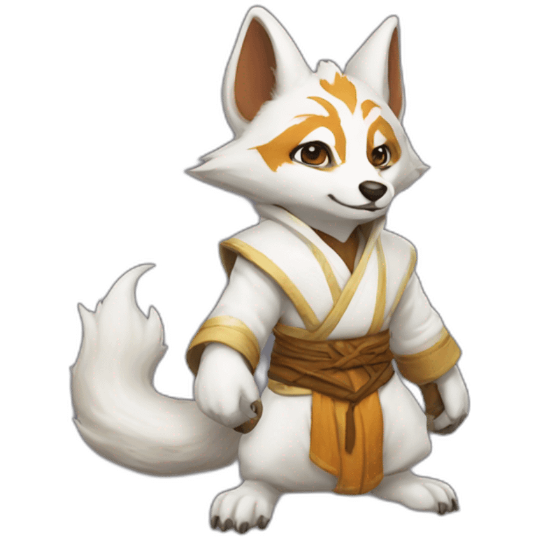 White Vulpera monk world of warcraft emoji