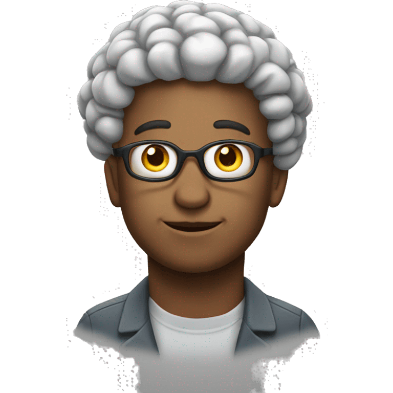 Smart brain people emoji