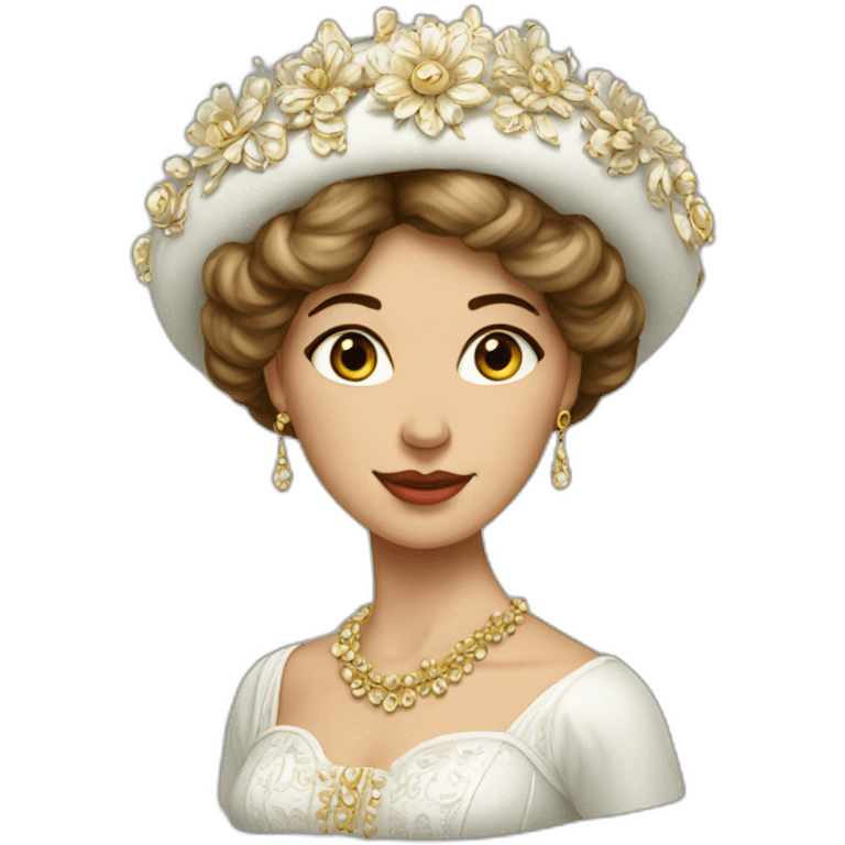 Lady in beautiful kokoshnik emoji