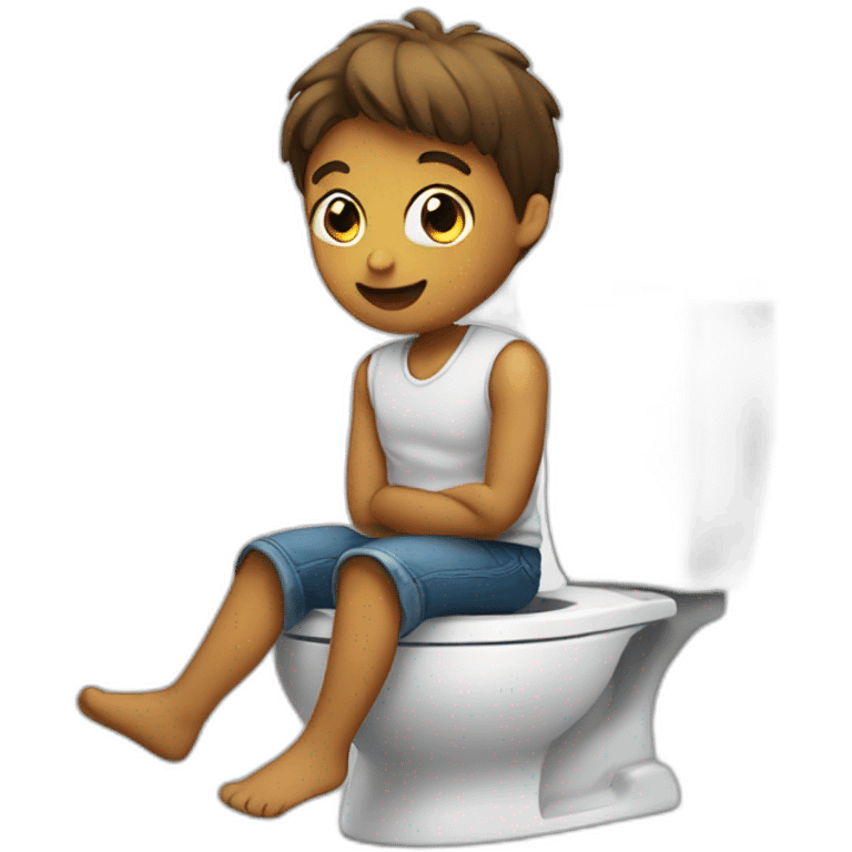 Sitting on toilet emoji