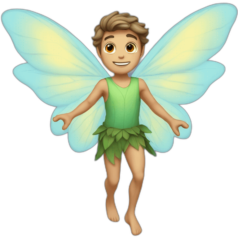 Male fairy full body flying emoji