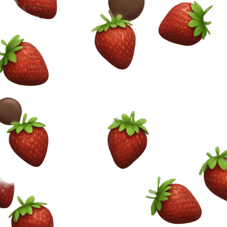 Strawberry covered in chocolate  emoji