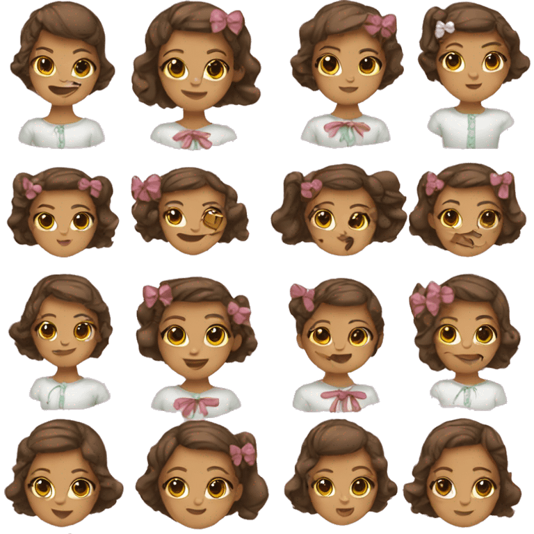 girl with bows  emoji