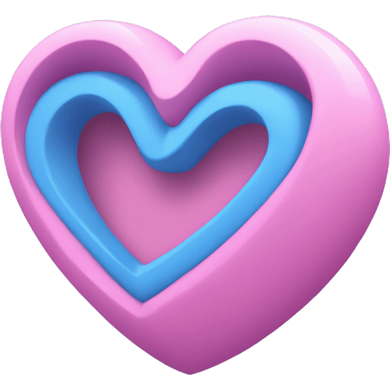 Blue and pink heart  emoji