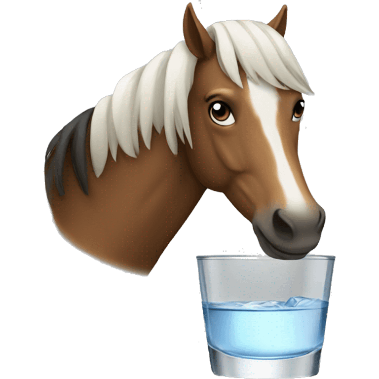 Horse with vodka emoji