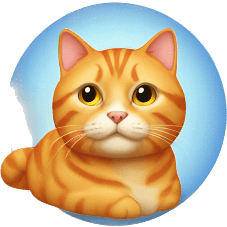 Fat orange tabby cat emoji