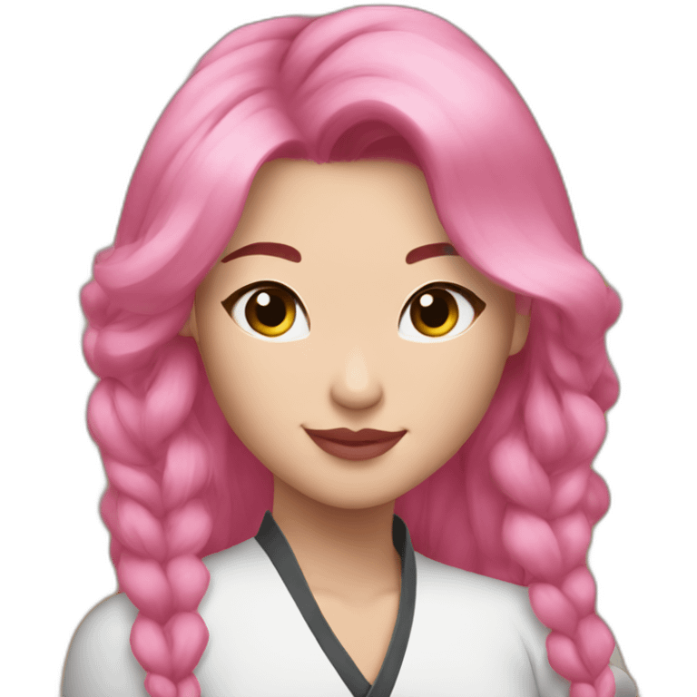 Pink hair Mulan money rain emoji