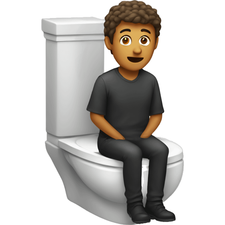 man in a toilet emoji