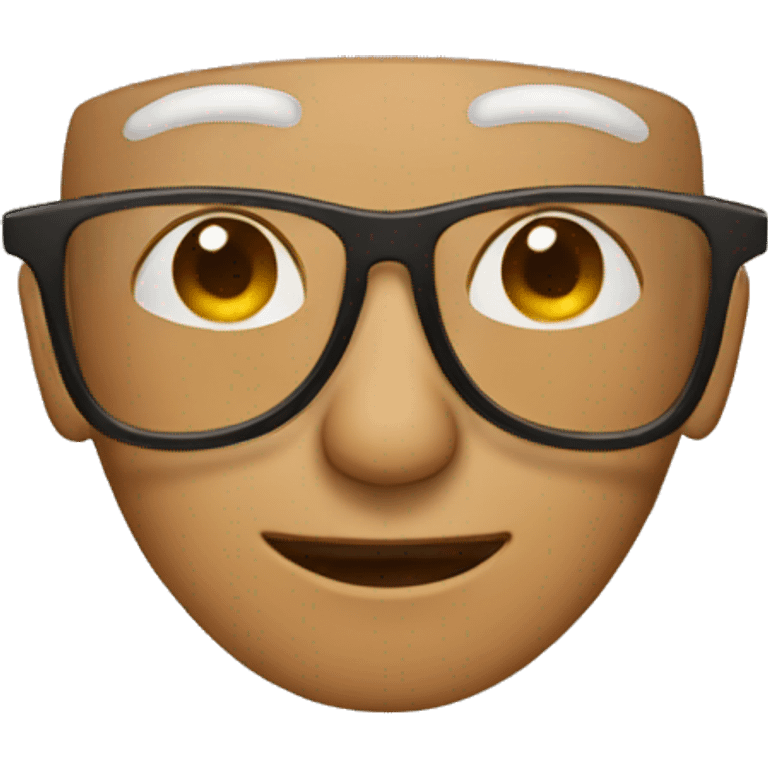 Tan glasses  emoji