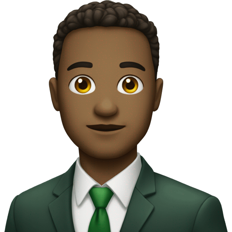 Jovem advogado de olhos verdes emoji