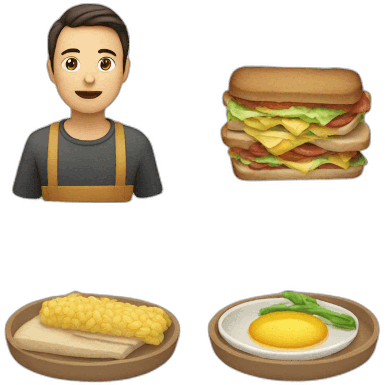 Humain en train de manger du caca emoji