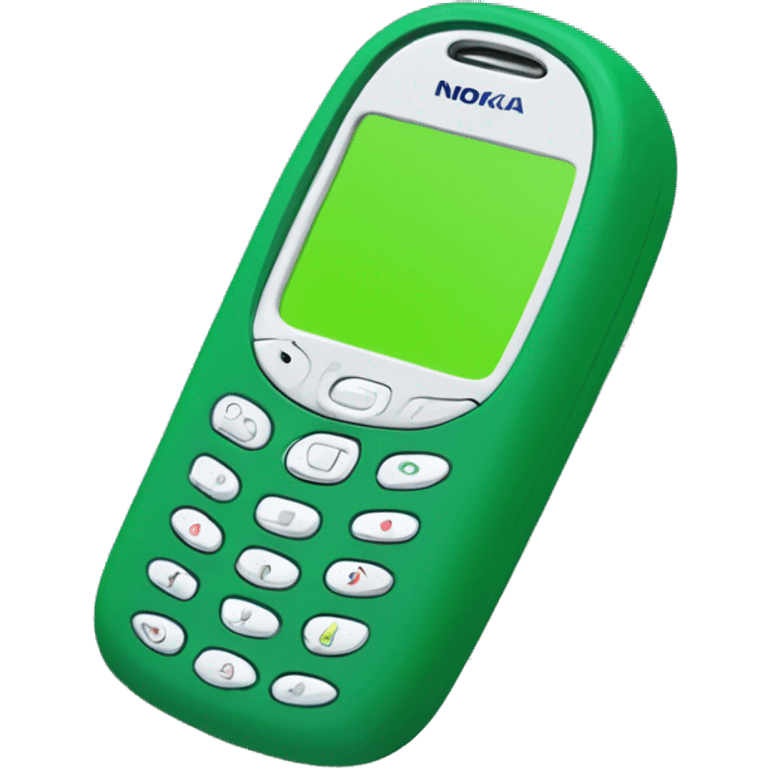 Nokia 3310 neon green screen emoji