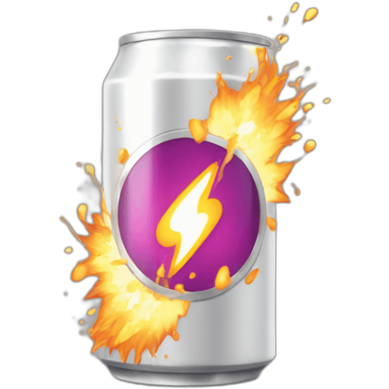 Energy drink can of Nalu exploding emoji