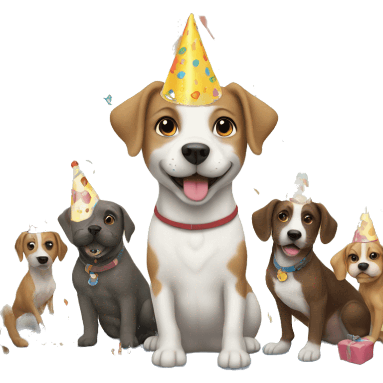 Dog birthday party emoji