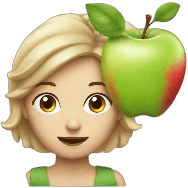 Lady apple with pc emoji