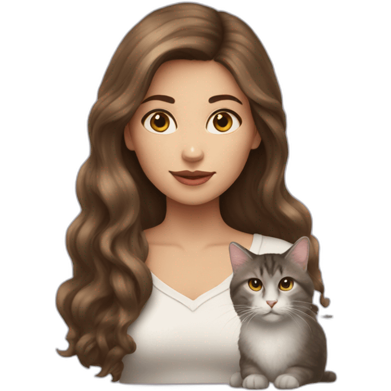 Girl-with-brunette-hair-and-cat-angora emoji