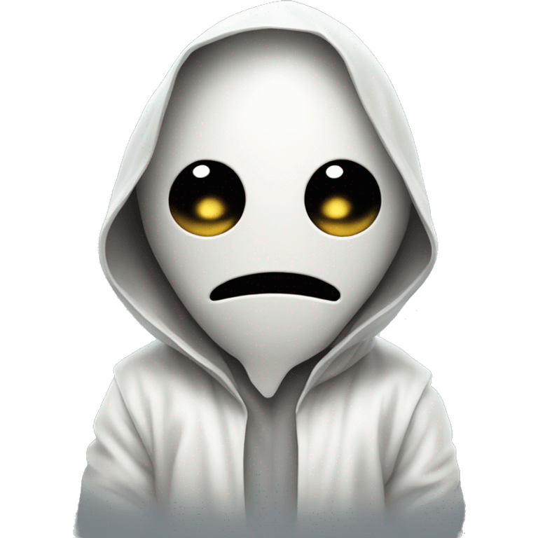 Ghost wearing a straight jacket emoji