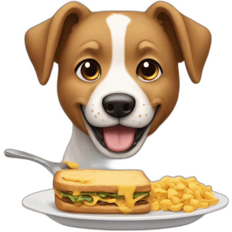 Perro comiendo  emoji