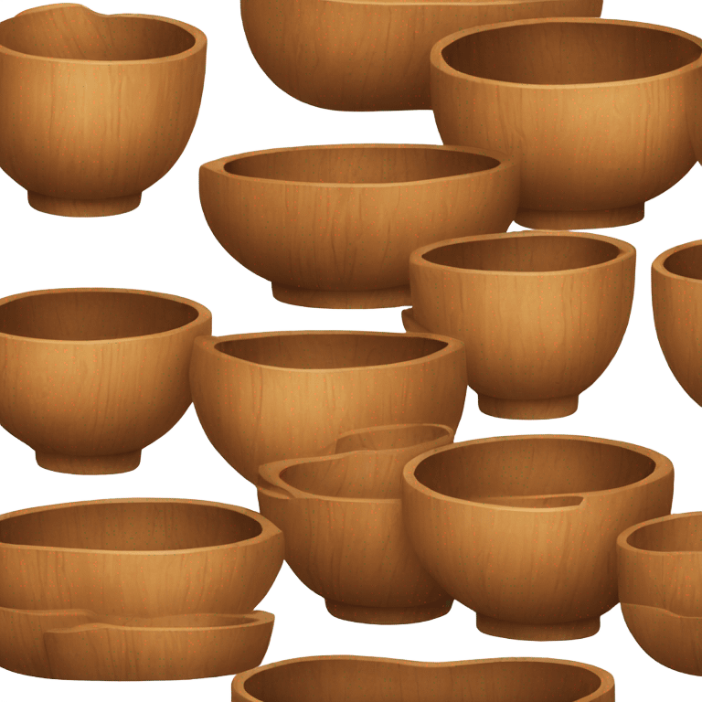 Acacia wood bowl emoji