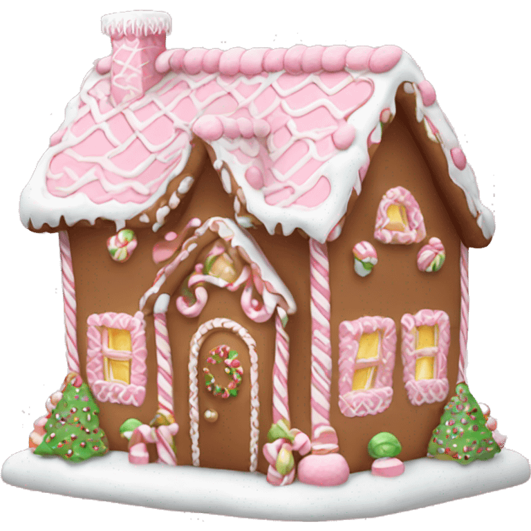 light pink gingerbread house luxury emoji