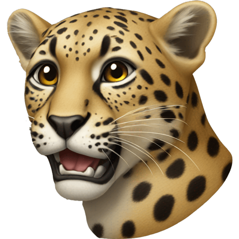 Leopardo rugiendo  emoji