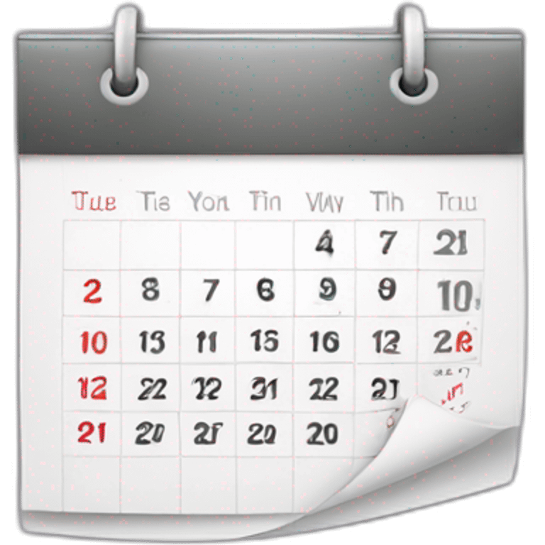 calendar-tuesday emoji