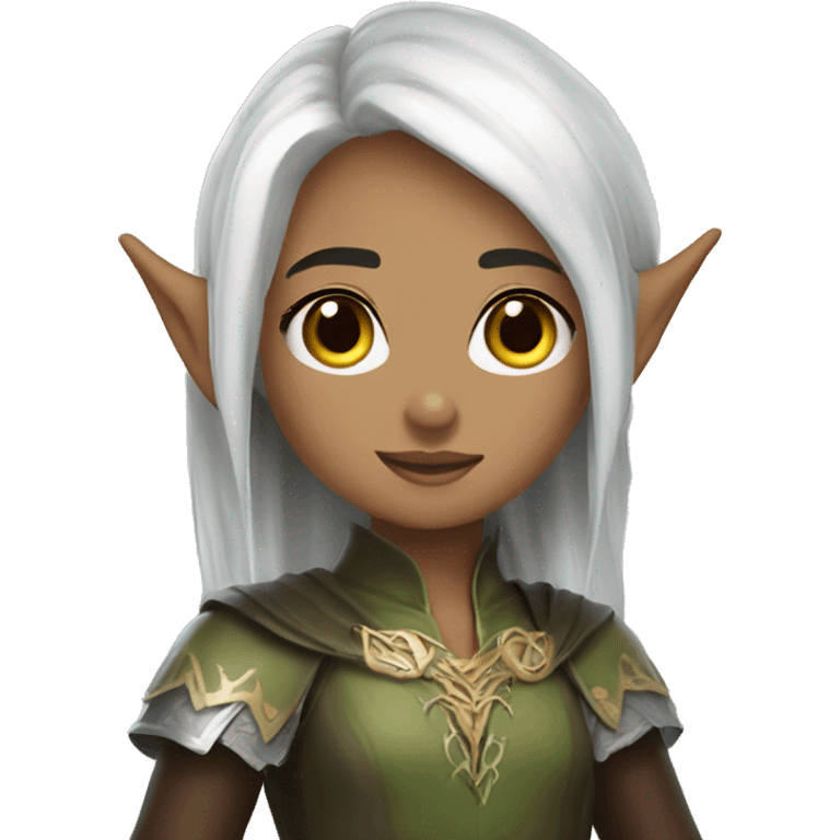 Lord of the rings beautiful elf girl black hair emoji