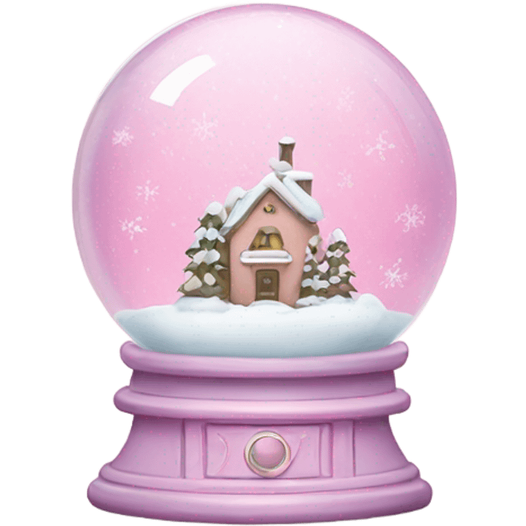 Pastel pink snow globe emoji