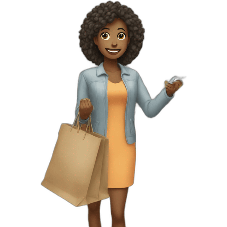 woman doing shopping emoji